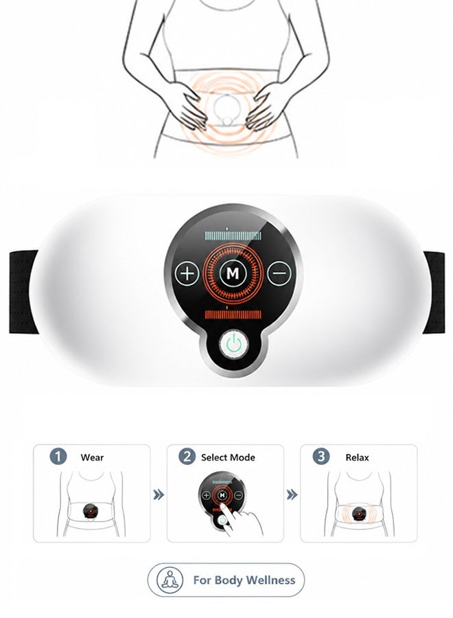 Electric Slimming Belt, Wireless Portable Abdominal Massager, Adjustable Vibration Massager for Belly Fat Burner Promote Digestion