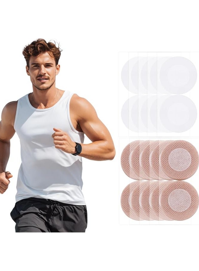 Men’s Nipple Covers 100pcs(50Pairs) Nipple Covers for Men Sweat-Resistant Anti-Chafing Invisible and Comfortable for Running Sports Daily Wear