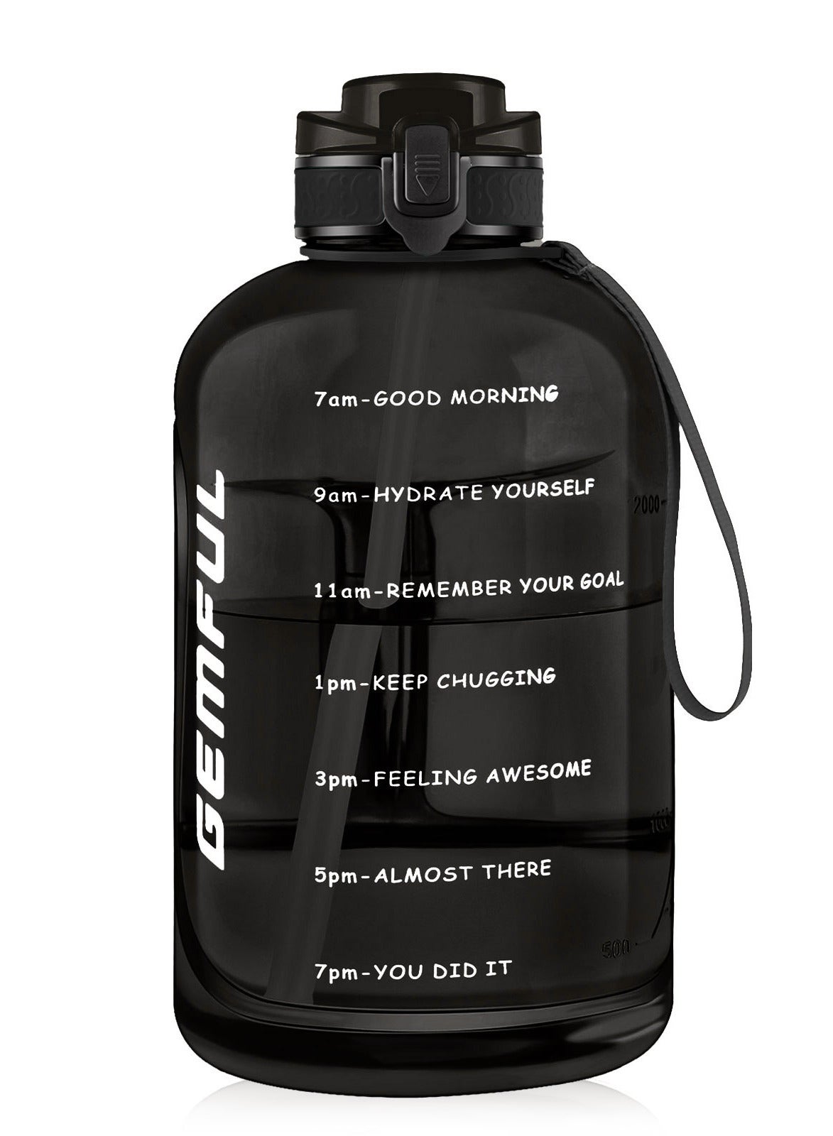 3 Liter Water Bottles BPA Free - Ideal for Gym Big Water Jug Reusable Sports Bottle with Measurements Marked Drink Container