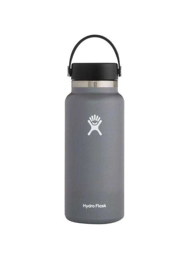 Vacuum Insulated Water Bottle 1200ml - Portable Space-Grade Thermos with Handle for Sports & Outdoors - Leakproof, Non-Slip Grip, Ideal for Fitness, Camping & Hydration
