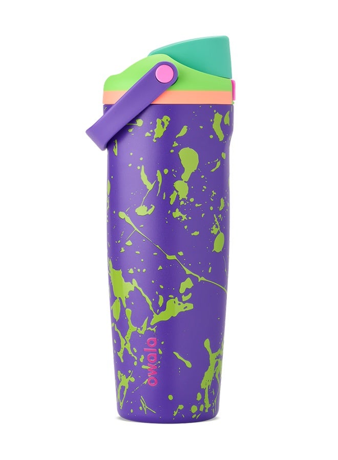30oz FreeSip Sway Insulated Stainless Steel Water Bottle with Two-Way Spout, Built-In Straw and Bucket Handle, Made for Travel, School, and Sports,  BPA Free, Leak Proof