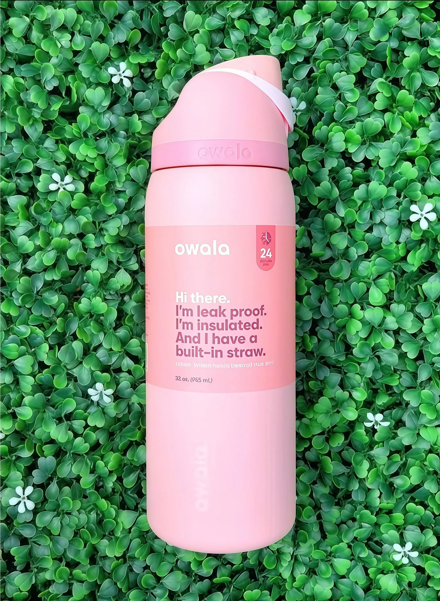 32 Oz. Owala FreeSip Stainless Steel Water Bottle in Rose Quartz Pink