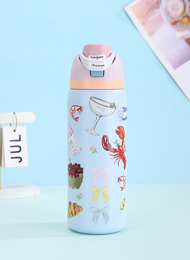 FreeSip Insulated Stainless Steel Water Bottle with Straw for Sports, Travel, and School BPA-Free Sports Water Bottle