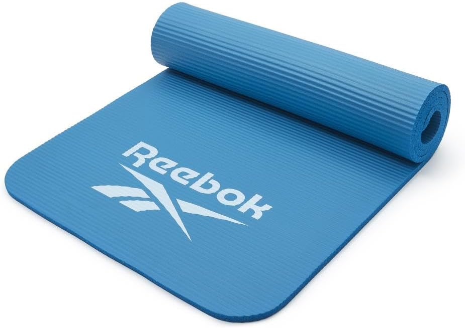 Reebok 10mm Training Mat – Blue, Extra Thick Non-Slip Cushion for Home Workouts