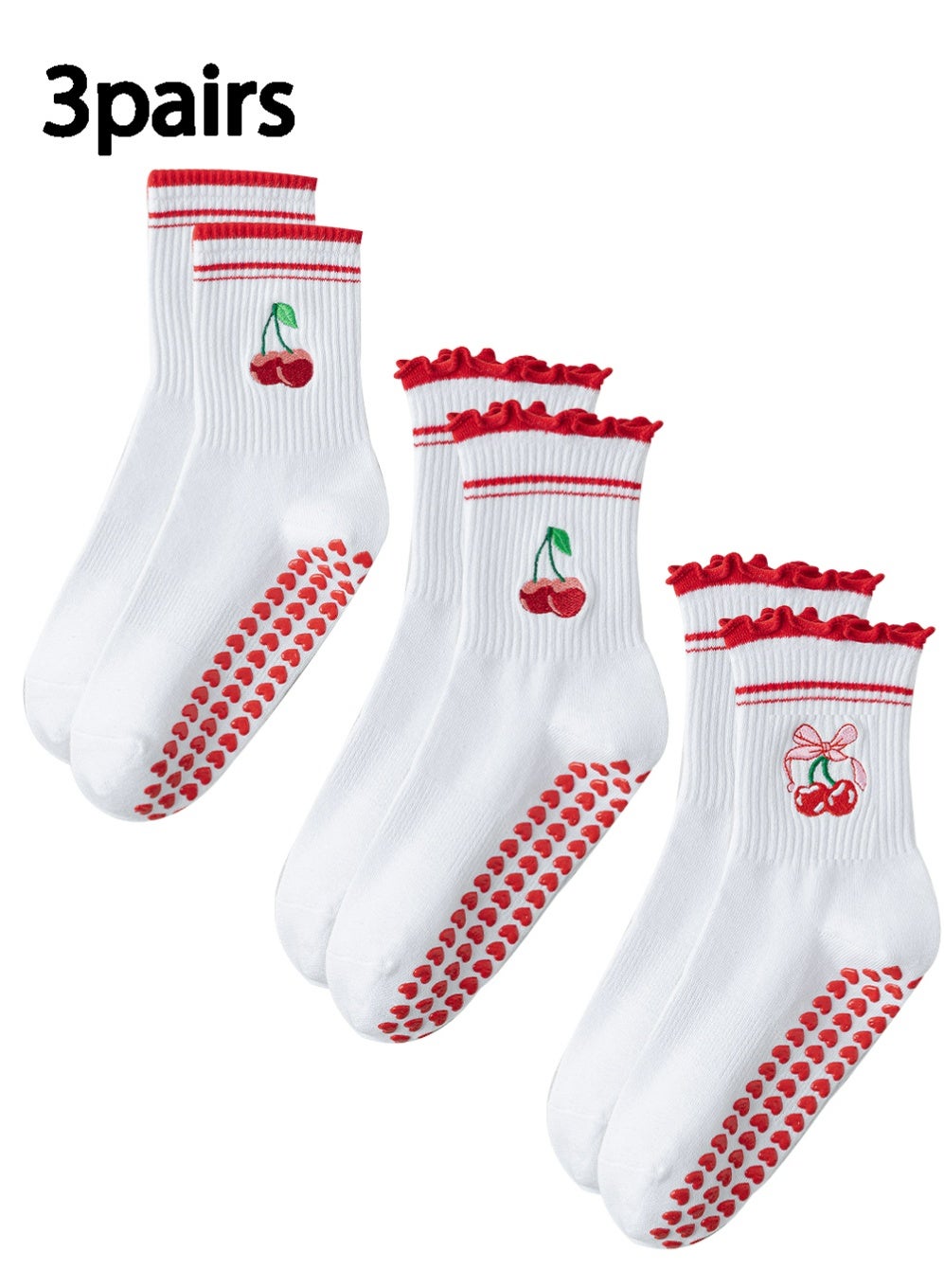 3 Pairs Yoga Socks For Women，Non Slip Socks Pilates Socks For Yoga,Pilates，Ballet, Dance, Workout, Hospital