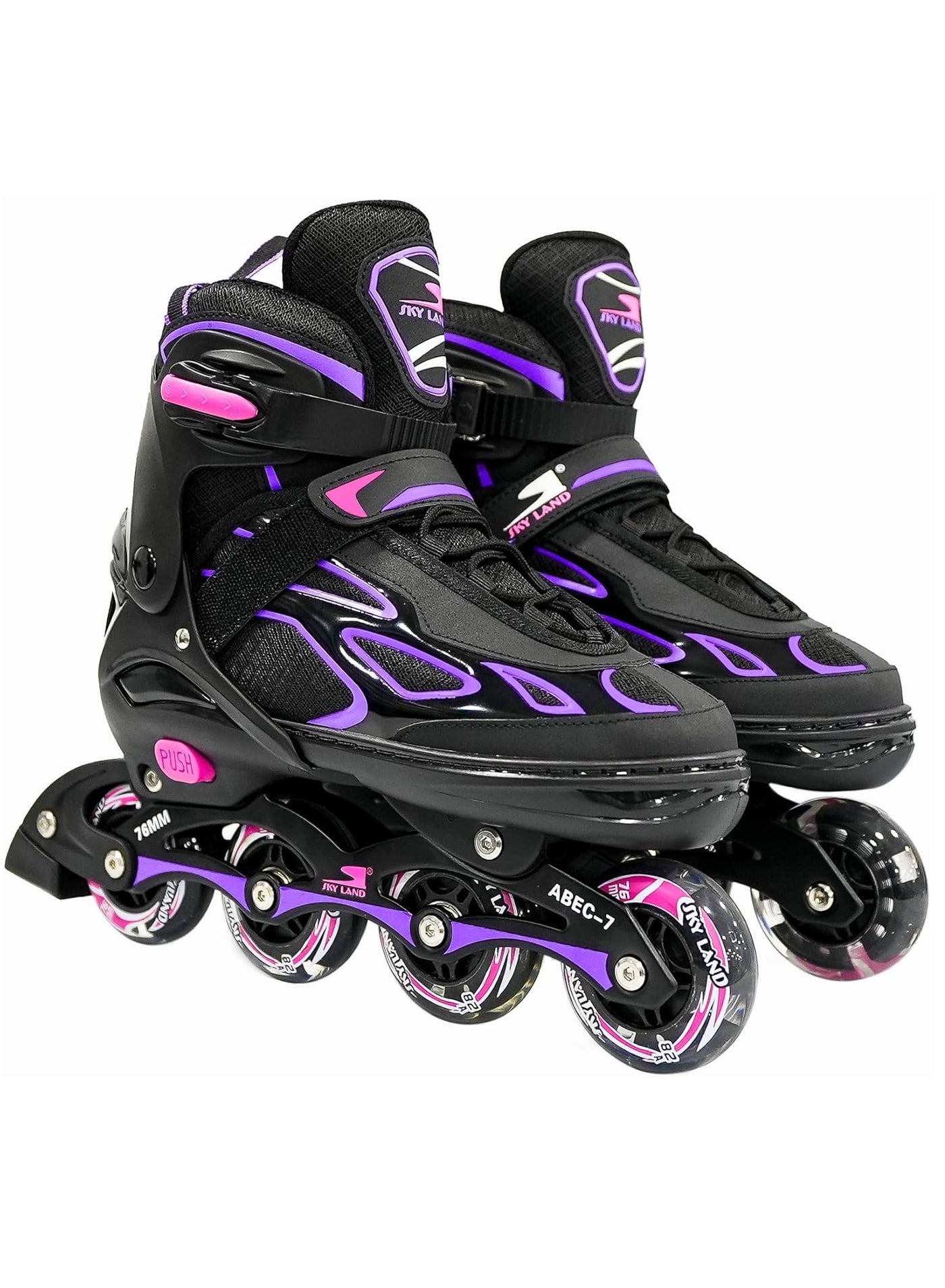 Adjustable Roller Skate Shoes For Kids & Teens| Professional & Comfortable Inline Skating Shoes With 8 Lighting Wheels For Girls