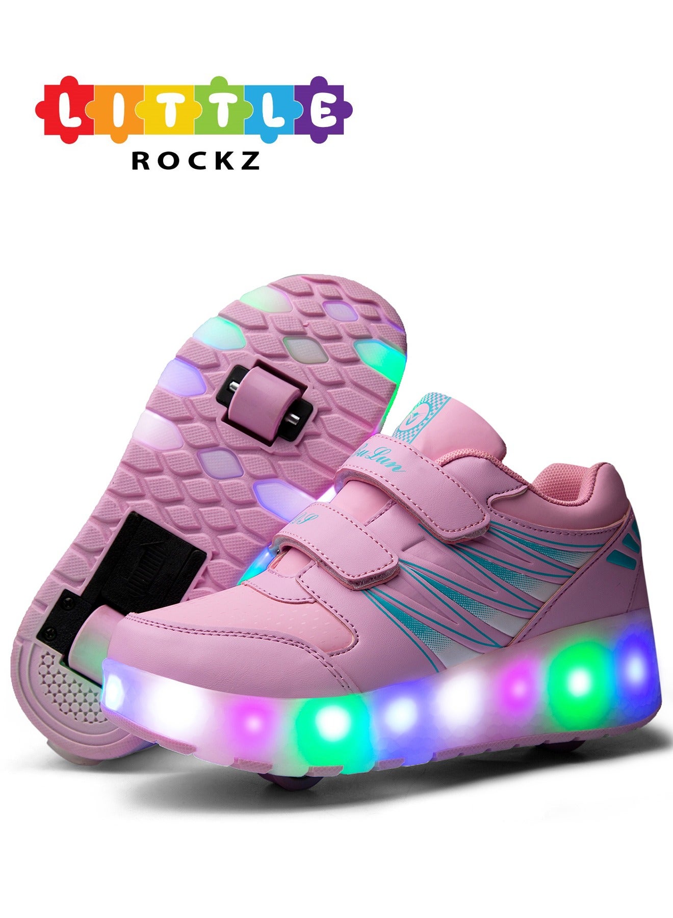 حذاء رياضي بإضاءة فلاش LED أنيق من Heelys مع عجلات ونعل لايتنينج