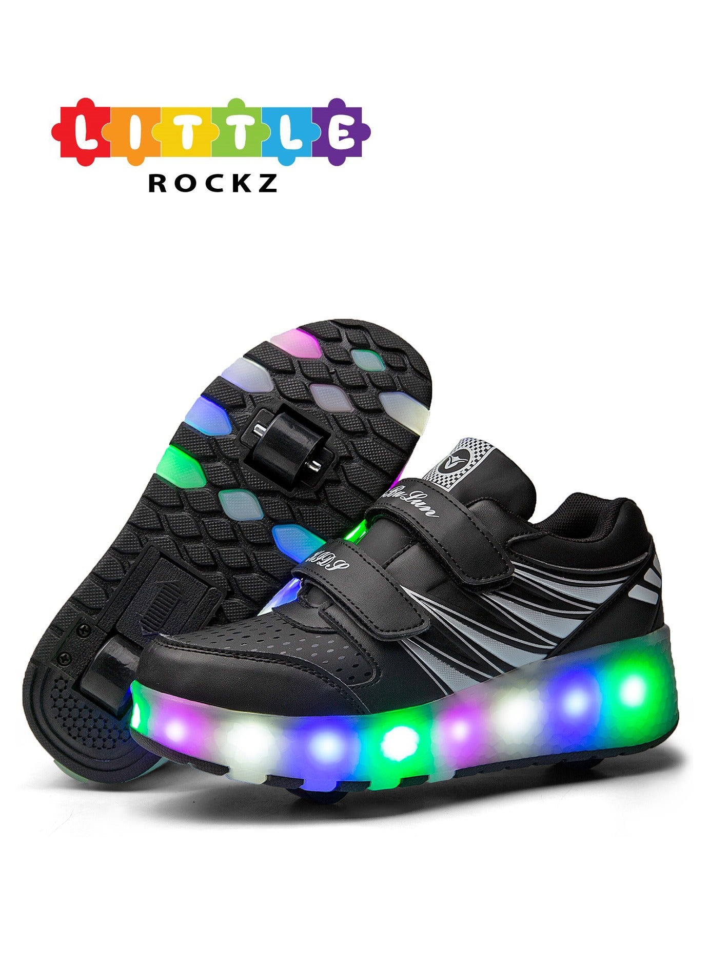 حذاء رياضي بإضاءة فلاش LED أنيق من Heelys مع عجلات ونعل لايتنينج
