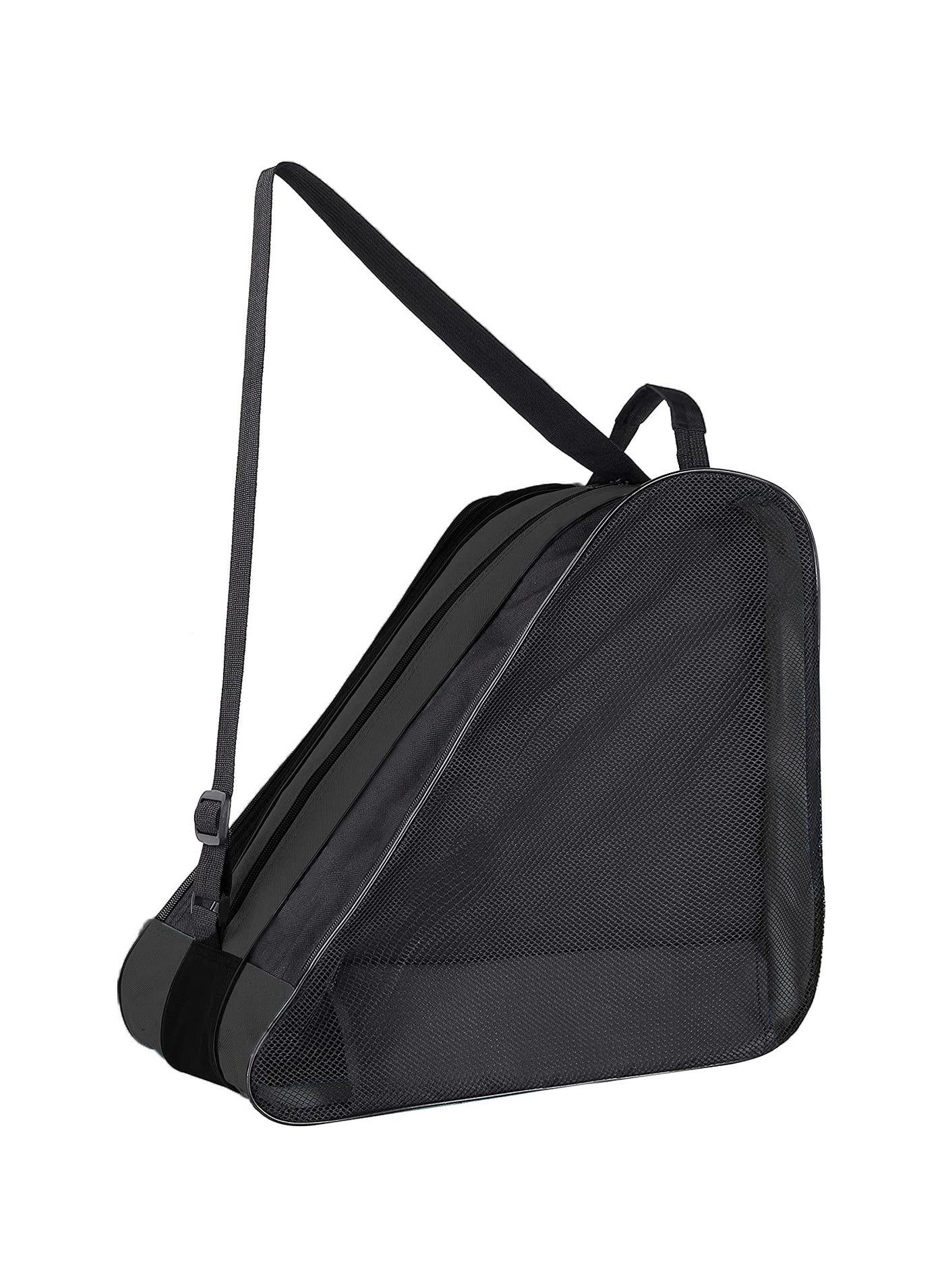 Roller Skate Bag Breathable Ice Skate Bags with Adjustable Shoulder Strap Oxford Cloth Skating Shoes Storage Bag for Women Men Kid and Adults Roller Skate Accessories (Black)