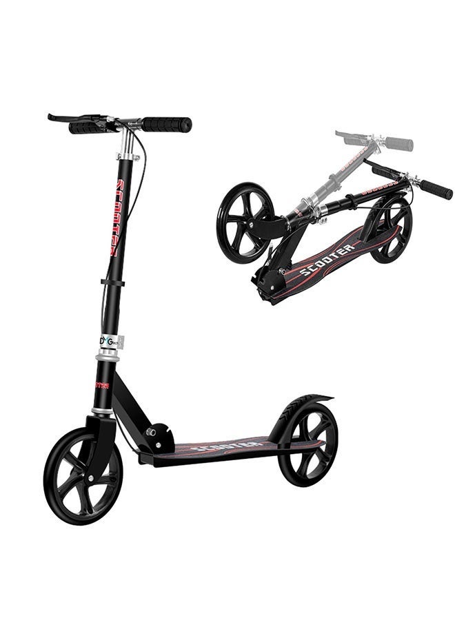 Adult Scooter, Foldable Scooter, with Disc Brakes, Double Shock Absorption System, Three levels of height adjustment, Can Support 150KG, Suitable Freestyle Kick Scooter For Boys And Girls