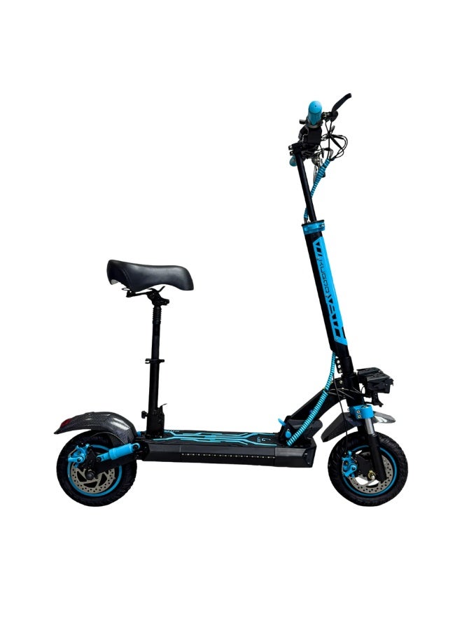 سكوتر كهربائي Kugoo D11 Pro | محرك مزدوج | بطارية 48 فولت 13 أمبير | سرعة تصل إلى 80 كم/س | مدى يصل إلى 55 كم | مناسب للطرق الوعرة | مزود بمقعد