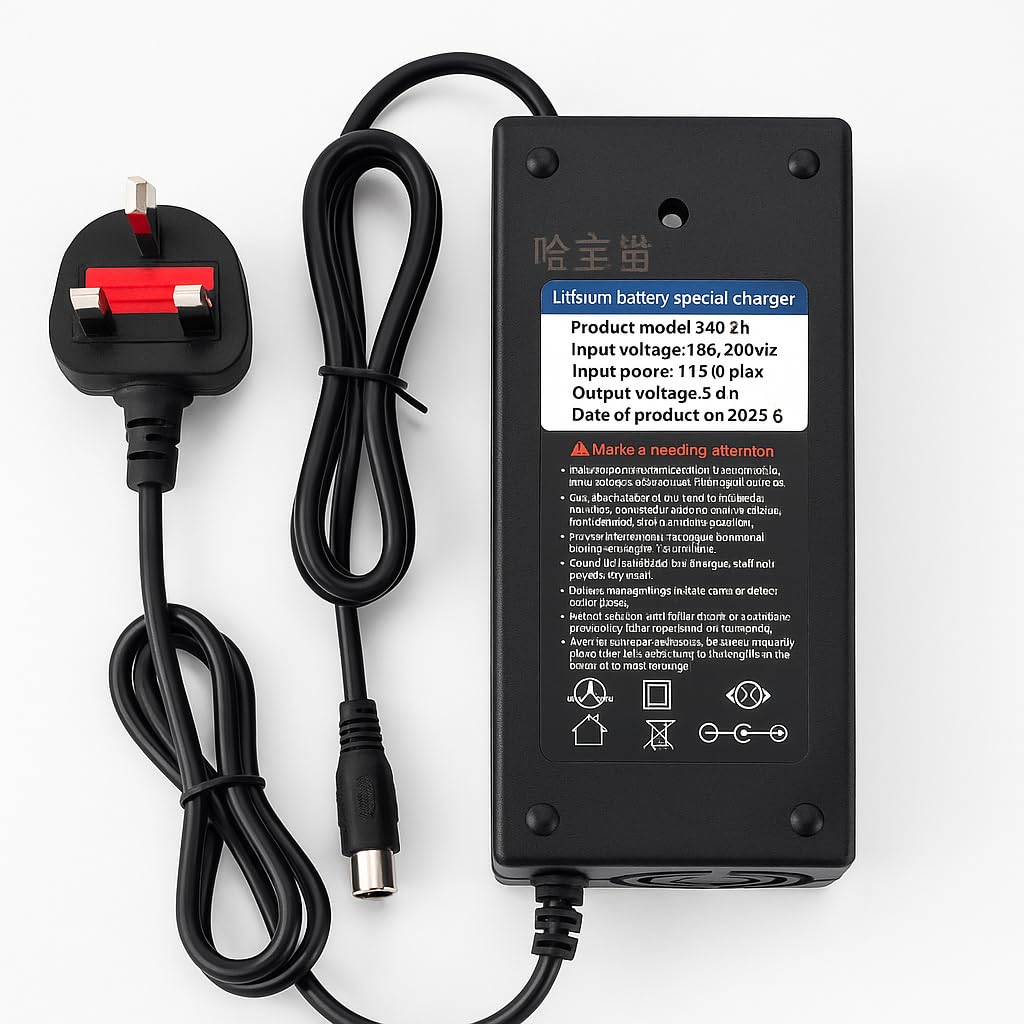 FUKUKAWA® 48V 2A Charger for E-Bike & Electric Scooter | DC 54.6 V Output, 220 V 50 Hz Input | Smart Lithium Battery Charger with UK Plug & Multi-Protection | Fast Safe Charging for Delivery Bikes