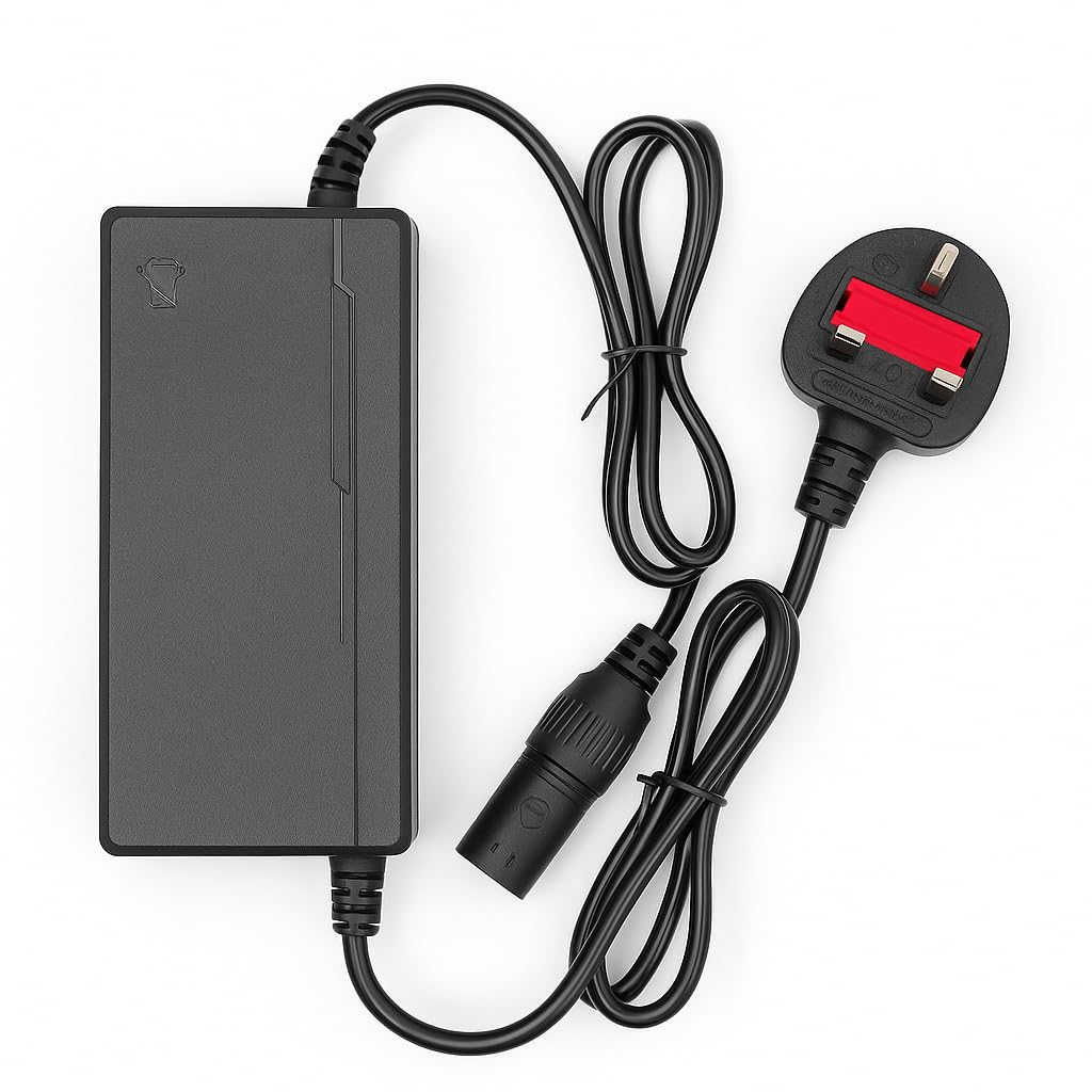 FUKUKAWA® 48V 2A Electric Scooter & E-Bike Battery Charger DC 54.6V Output | Fast & Safe Smart Charger with Multi-Protection, Overheat & Overcurrent Safety | 220V UK Plug for Lithium Battery Delivery