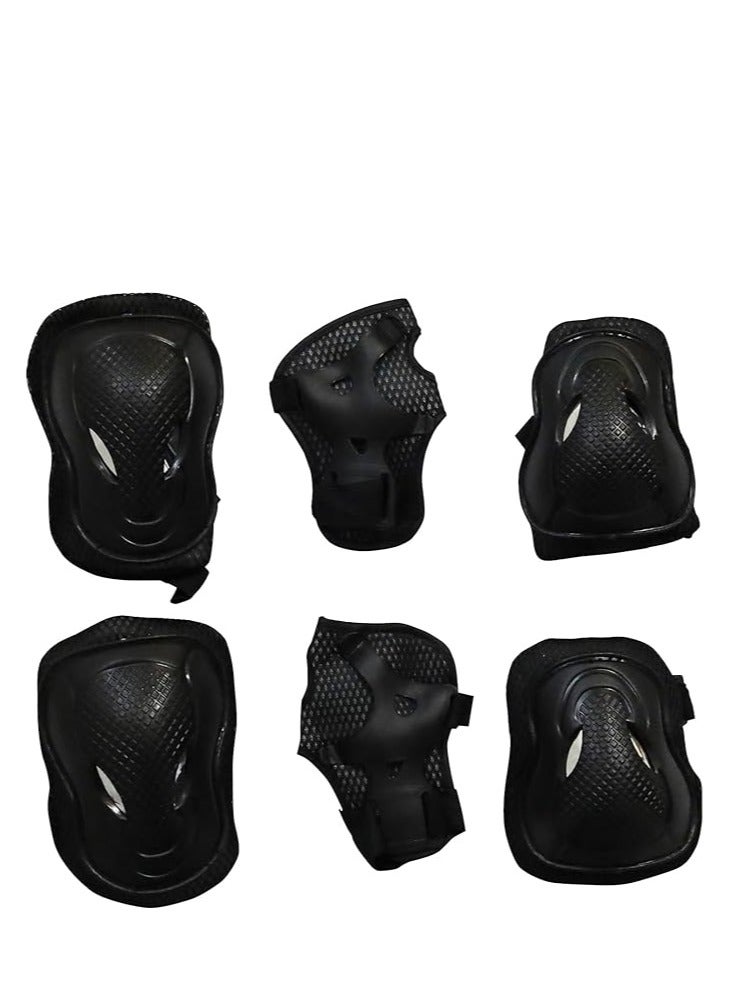 EL1028 Protective Guard Kit for Skating, Cycling and Skateboarding with Knee, Elbow and Wrist Protector | With Adjustable Straps to Fit Perfectly for Adults