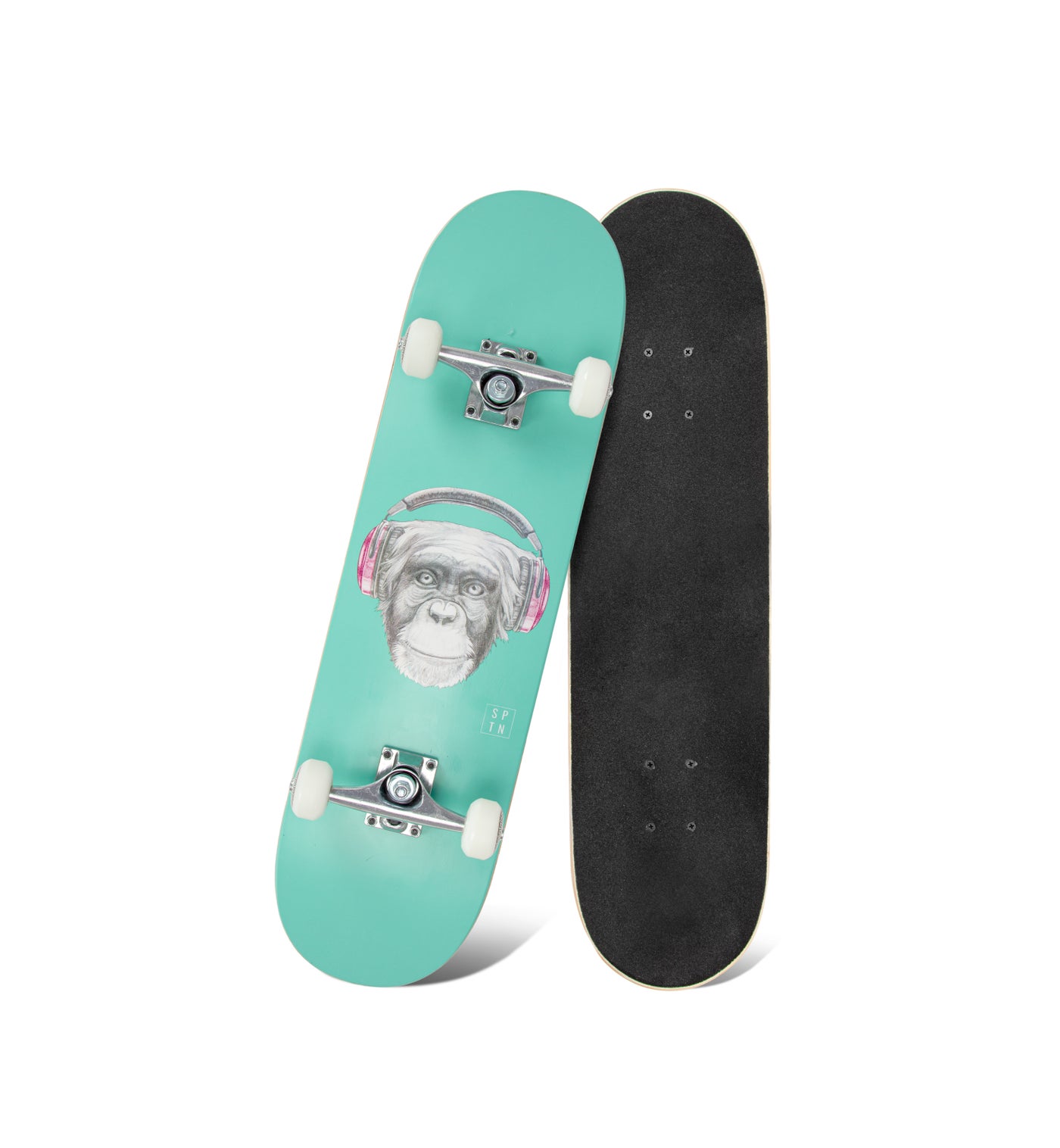 Spartan Chimp Pro Skateboard for Kids Ages 8–12 | 31" 7-Ply Northeast Maple Deck | 5" Heavy Duty Aluminum Trucks | 52x32mm PU Cast Wheels | ABEC-7 Bearings | Supports 100KG | SP-1005