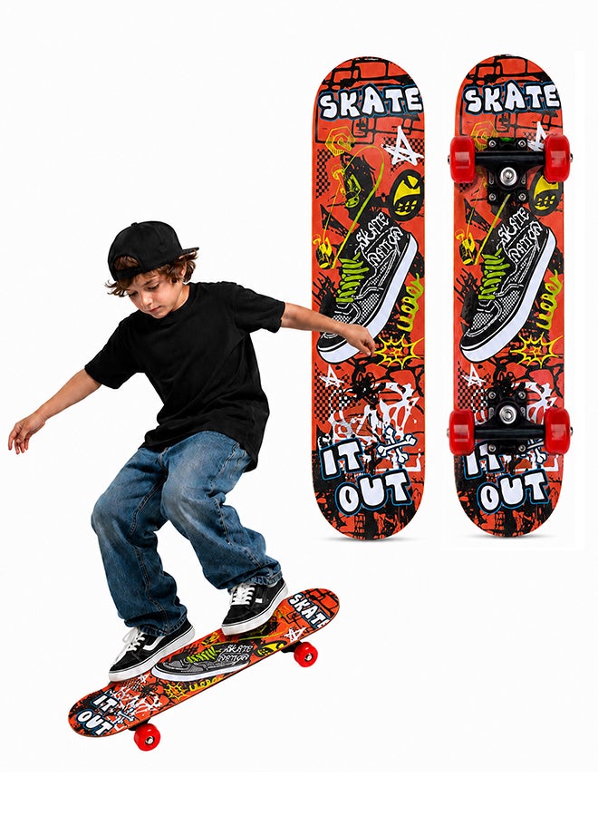 Complete Standard Skateboards With PU Wheels For Beginners Boys Girls Teenager Wooden Canadian Maple Cruiser Pro Skate Board