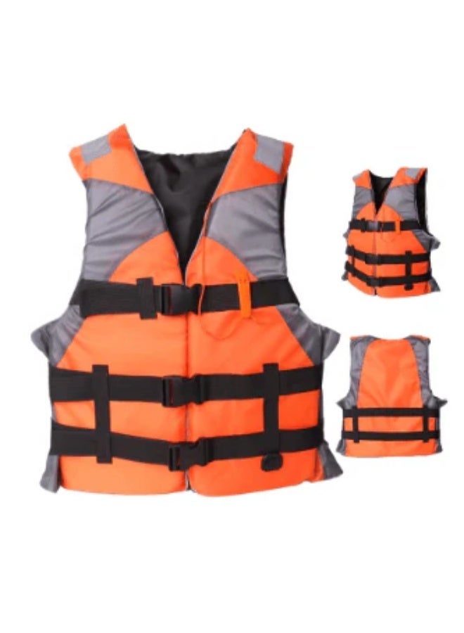 Adult Safety Life Jacket Vest with Adjustable Straps & Whistle for Kayaking, Boating & Water Sports