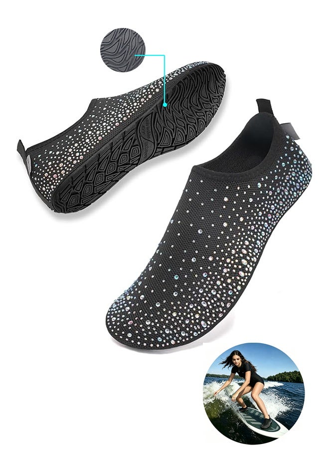 Barefoot Water Shoes Travel House Slippers for Indoor and Outdoor Aqua Socks for Beach Swim Surf Yoga Dancing Camping Must Haves(38-39)