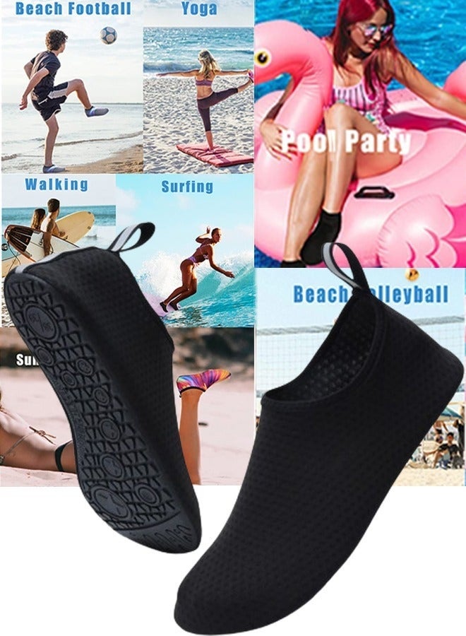 Water Shoes for Men Women Quick-Dry Aqua Socks Slip-on Beach Shoes Swimming Shoes Barefoot Yoga Socks for Sport Beach Swim Surf Yoga Exercise (C)