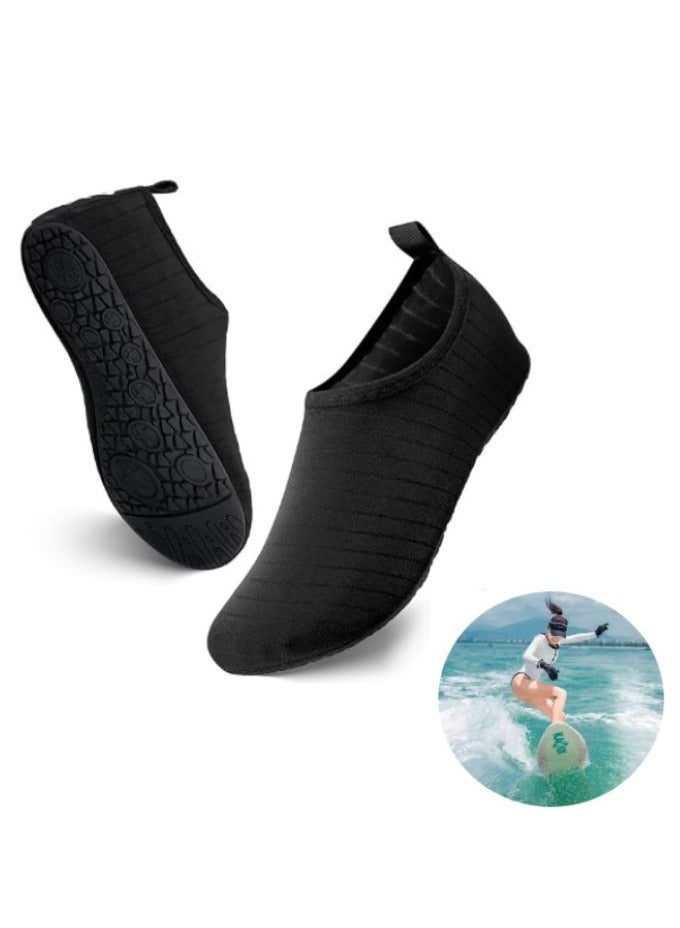 Water Shoes for Women Men Kids Barefoot Quick-Dry Aqua Water Socks Slip-on Swim Beach Shoes for Snorkeling Surfing Kayaking Beach Walking Yoga 44-45