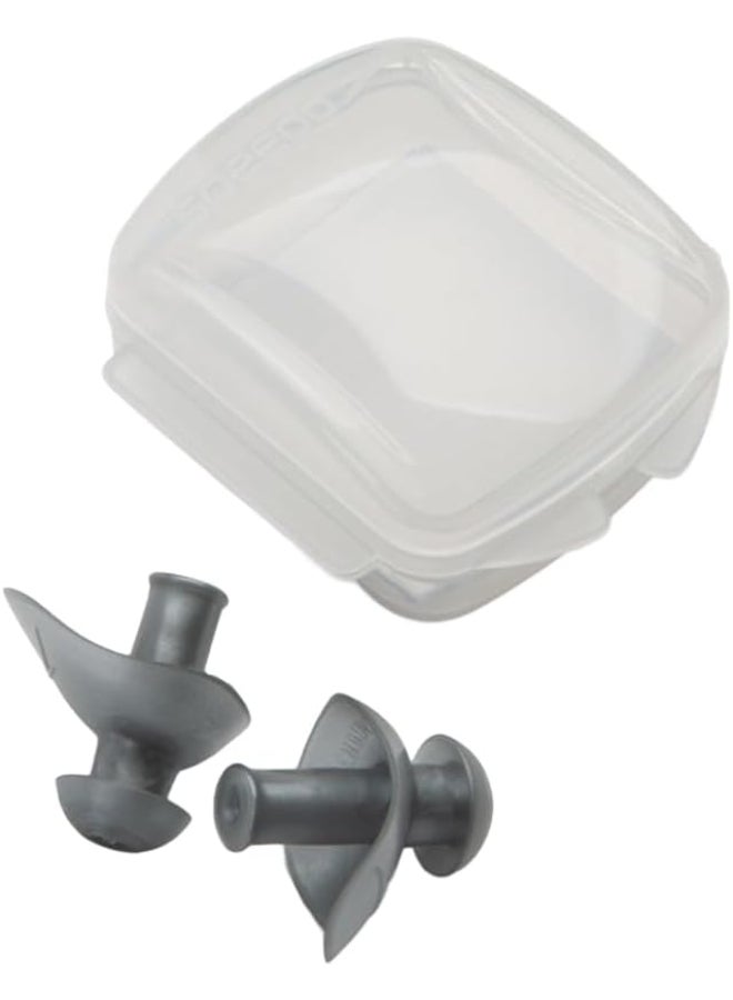 Speedo Ergo Earplug - Grey Swimming Earplugs with Reusable Case