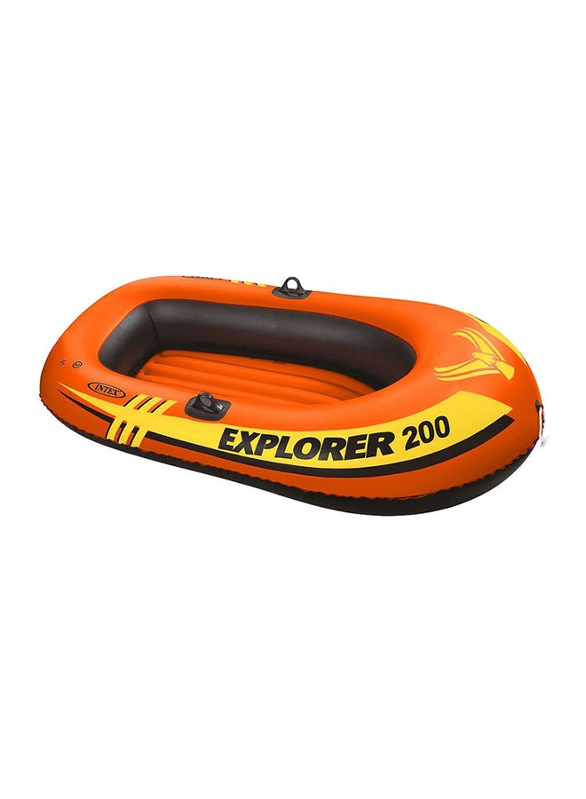 Comfort And Rigidity Inflatable Explorer 200 Boat, Orange/Yellow/Black