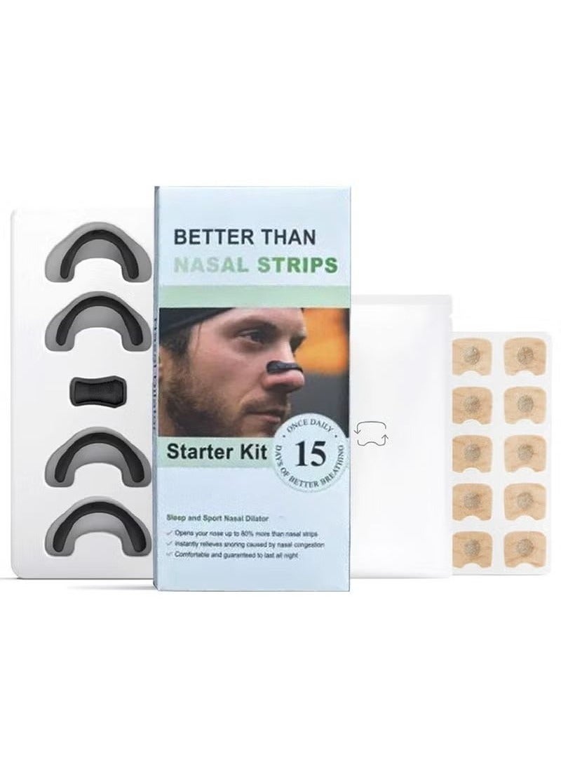 15pcs Air Intake Breathing Nose Patch, Breathing Nose Patch,Suitable for Business Travel, Tourism, Hotel and Home (Black)