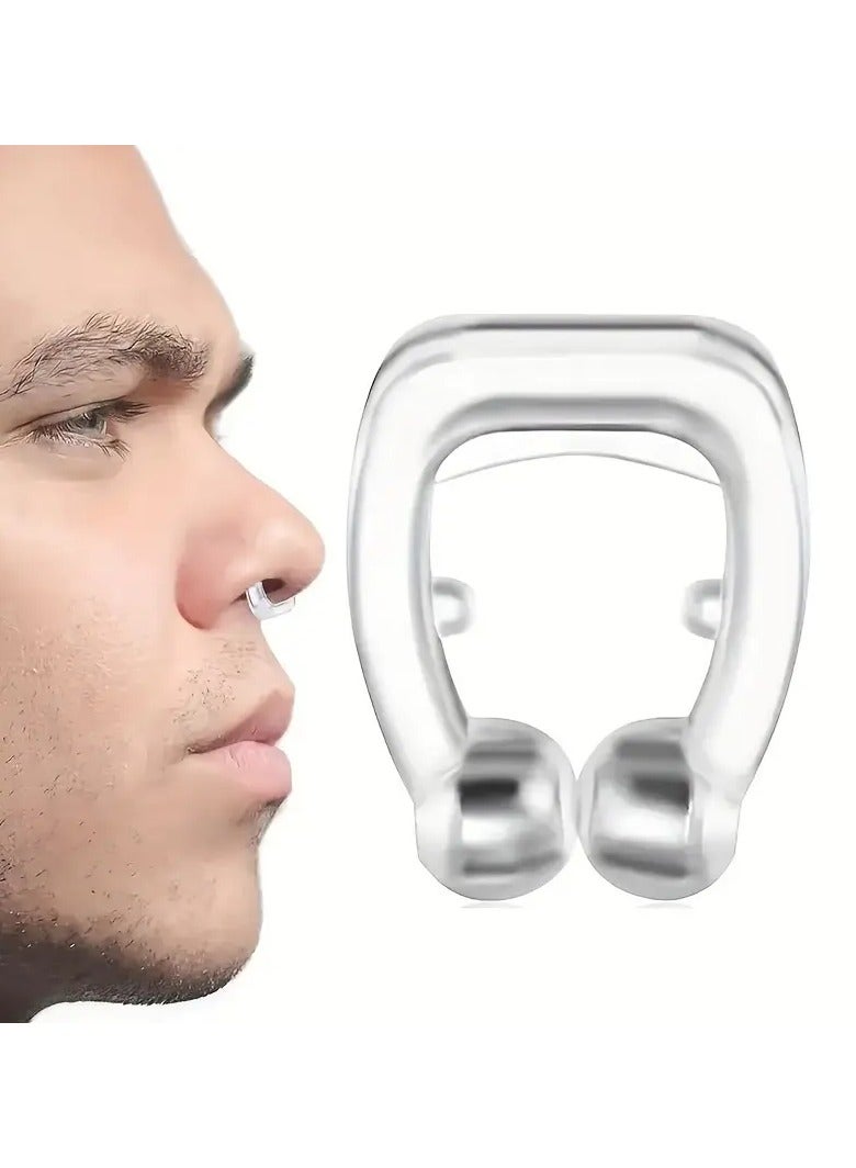 Magnetic Anti-Snoring Nose Clip Set for Men and Women, 2-Pack Silicone Snore Reduction Device
