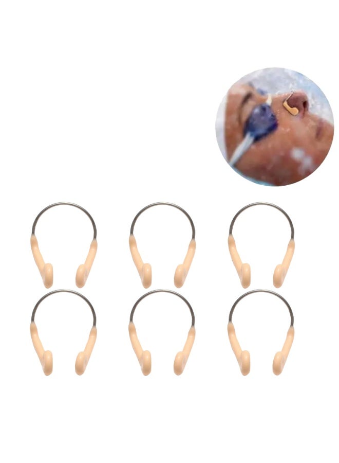Swimming Nose Clip Soft Silicone Pad Waterproof Surfing Nose Plug Protector Adjustable Comfortable,6 PCS