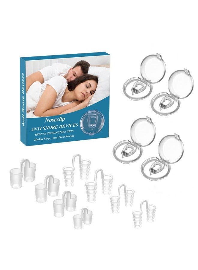 12 Pack Anti Snoring Devices , Snore Stopper , Anti Snoring Nose Clip, Snoring Solution for Comfortable and Quieter Sleep, Stop Snoring