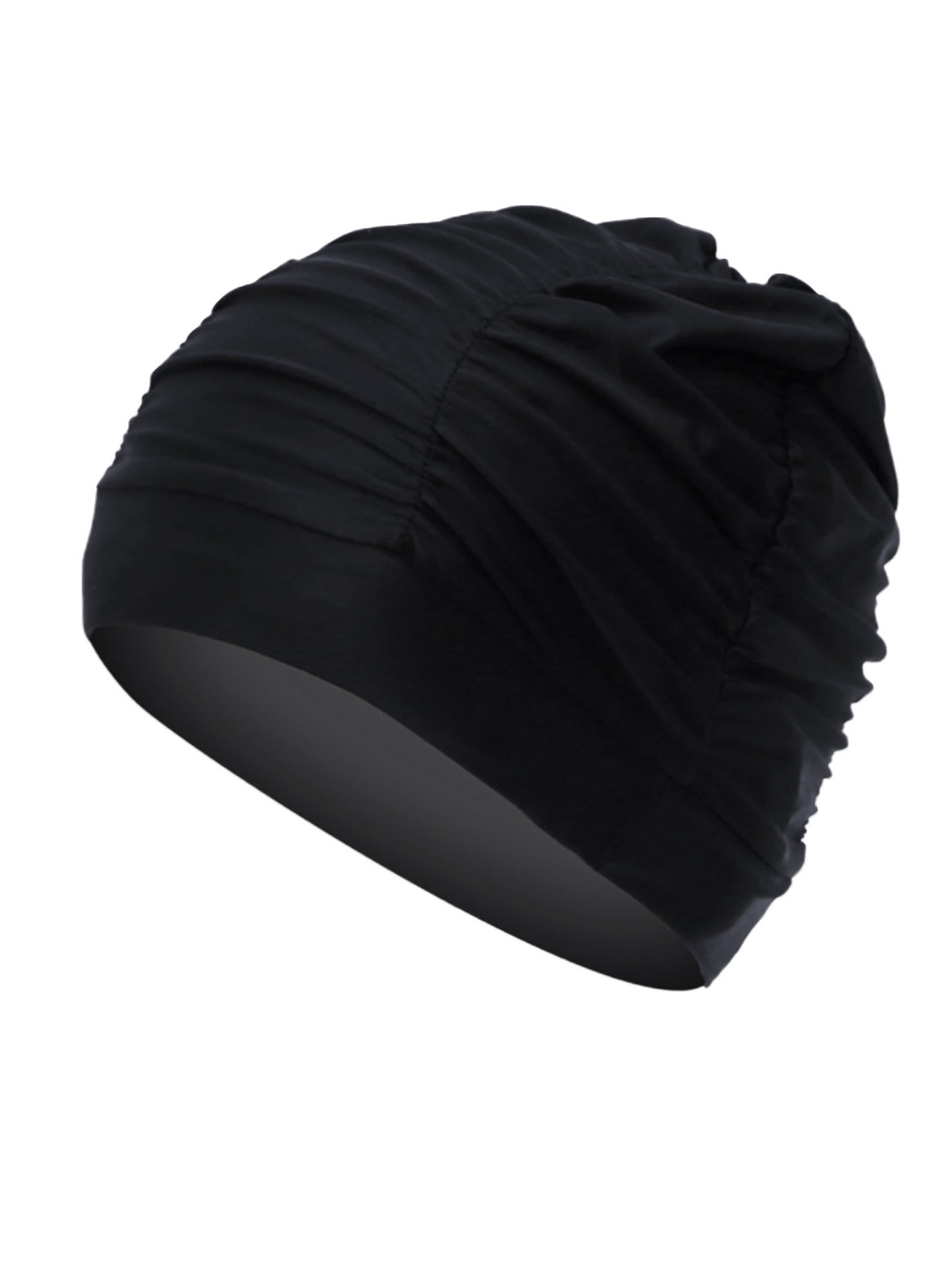 Pleated Swimming Cap for Long Hair,Non-Waterproof Bathing Cap