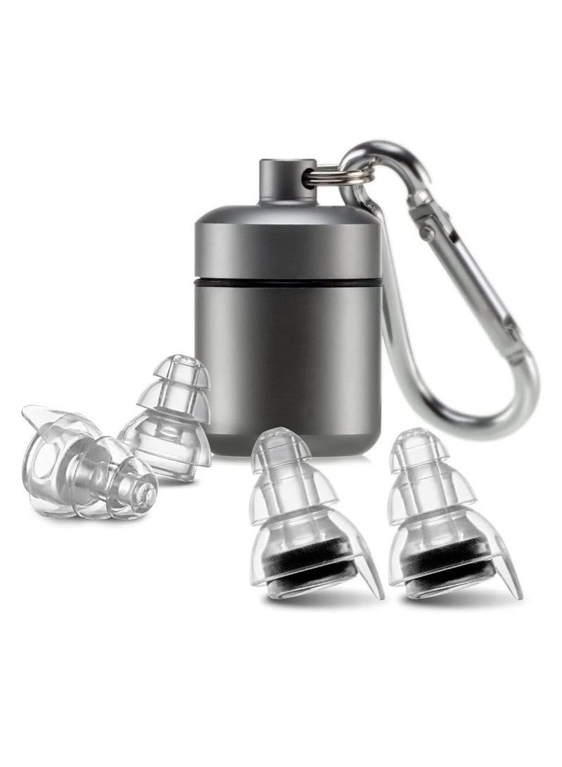 High Fidelity 24dB Concert Earplugs, Reusable Musicians Ear Plugs for Music Festivals, DJs, Musicians.