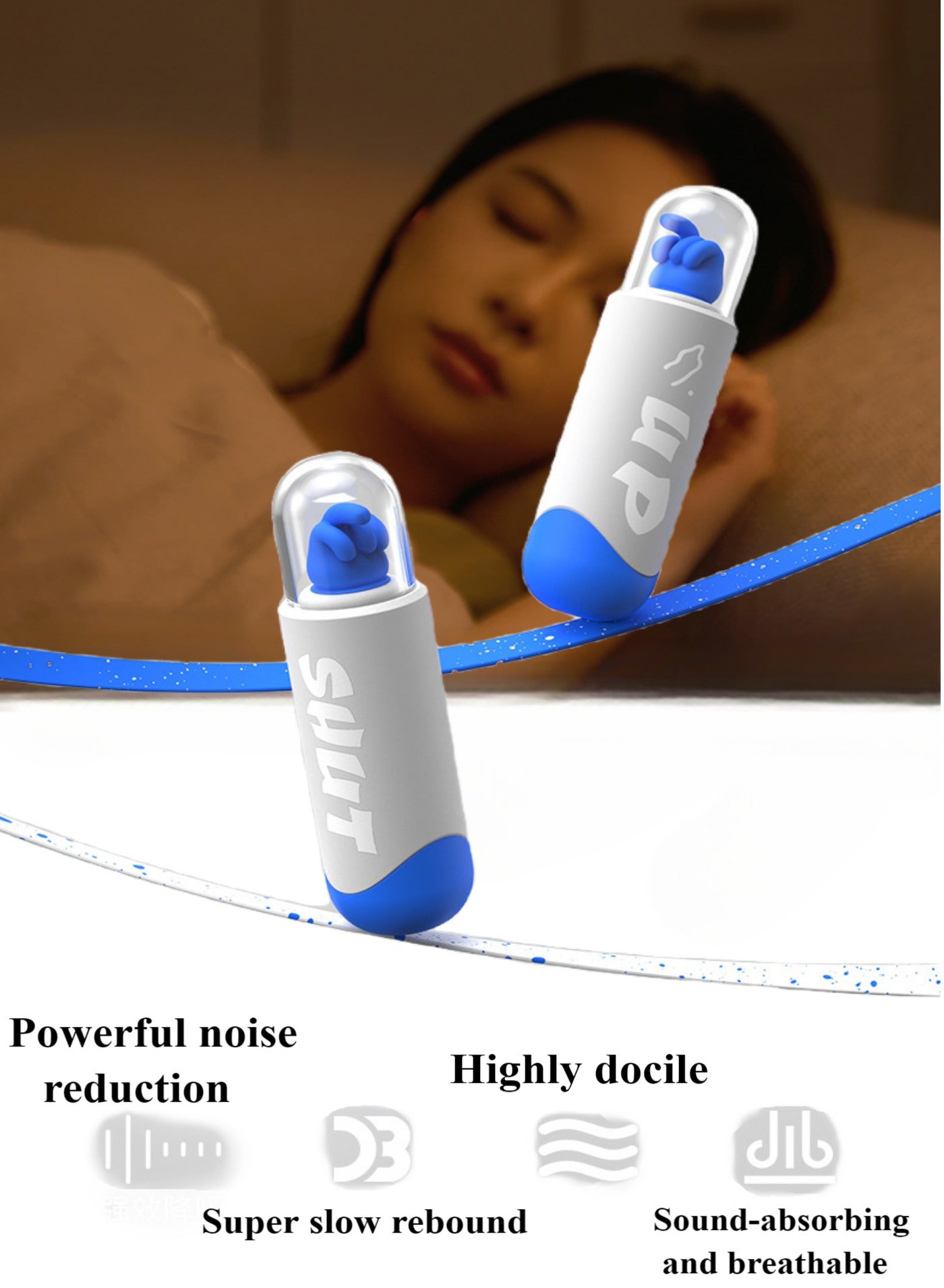 Sleep earplugs, noise reduction earplugs for children and adults, reusable noise reduction earplugs, ear protection sleep earplugs, sleep snoring, work, swimming, travel, study, concerts