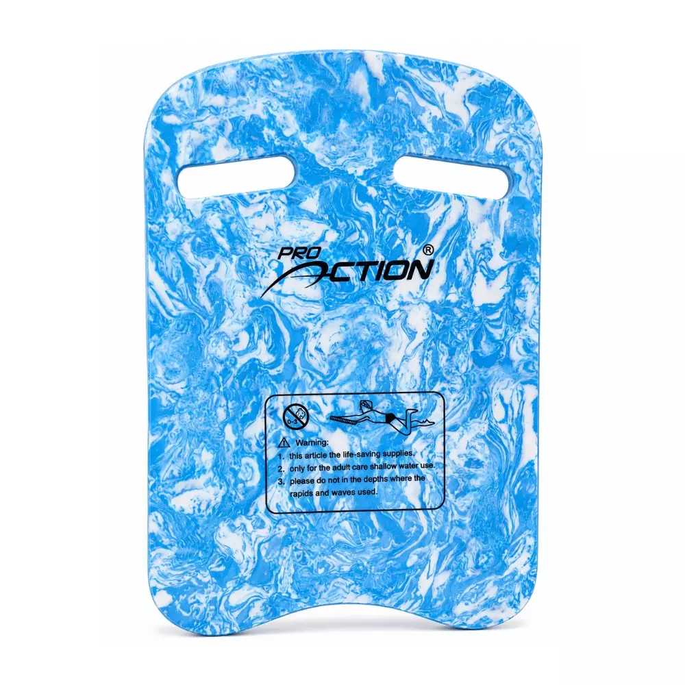 Pro Action Swimming Kickboard In Marble Pattern For Safe Pool Training- Blue