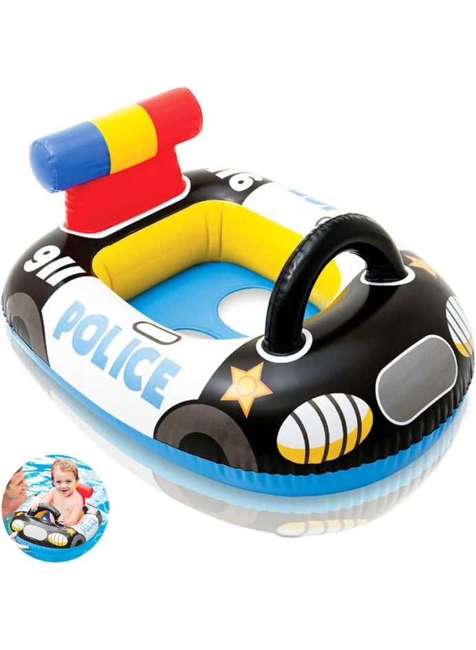 Children's Swimming Ring Inflatable Swimming Pool Float Police Car Inflatable Swimming Ring for Beach or Pool