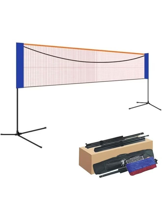 Portable Badminton Tennis Net Set Equipment,Tennis Net with Height Adjustable Stand and Carry Bag, Easy to Assemble Nets for Kids & Adults Tennis, Pickleball, Badminton or Volleyball(4.2m)