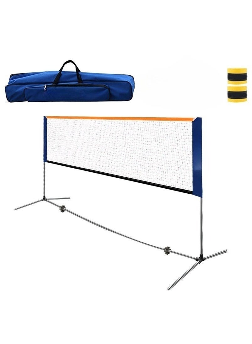 Badminton Net Set Include Net Stand Carry Bag Tennis Net Set Volleyball Net Backyard Heavy Duty Badminton Net Height Adjustable for Adult Court