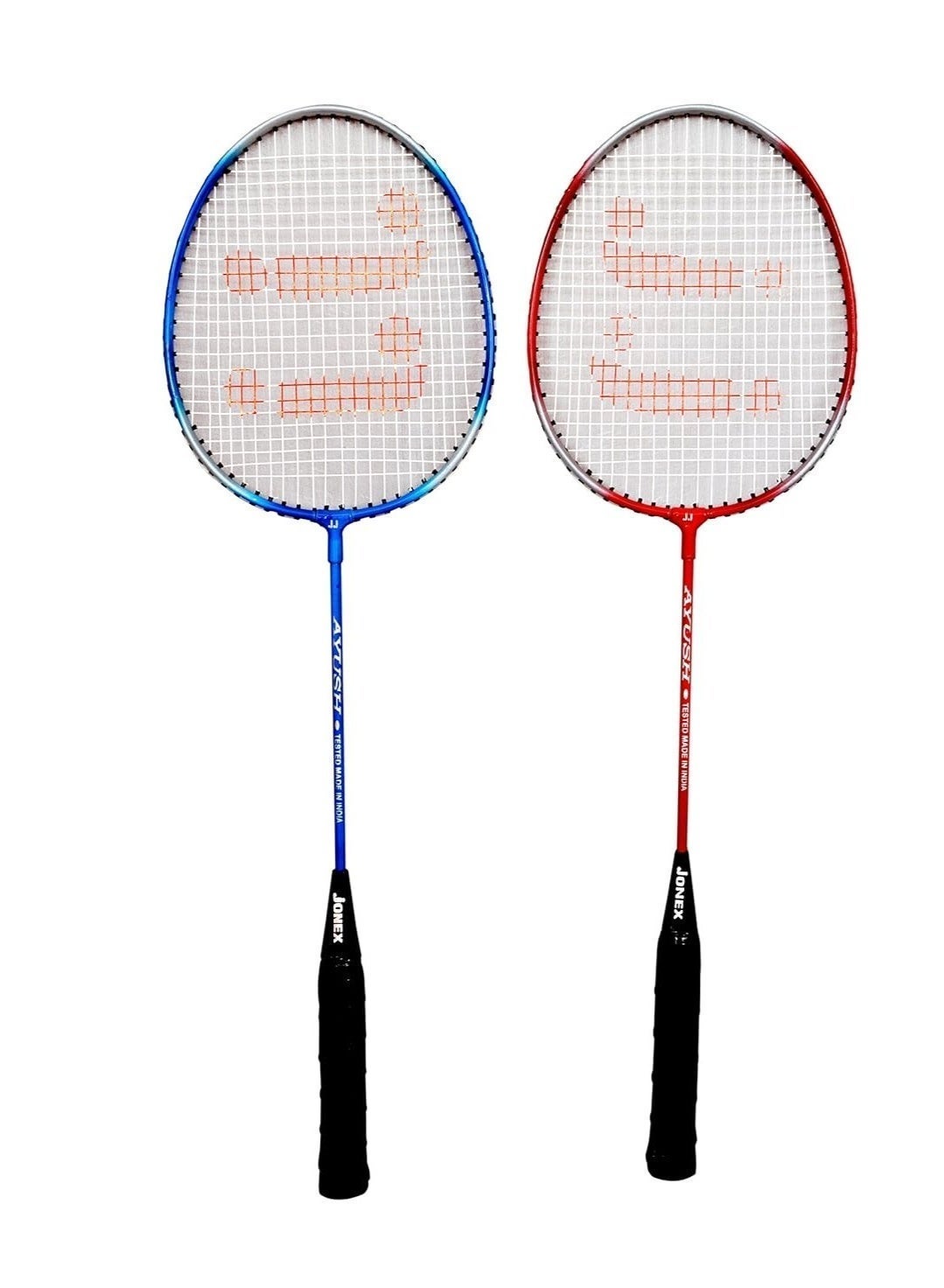 Jonex Set of 2 Ayush Badminton Racket with Cover (Assorted Colors)