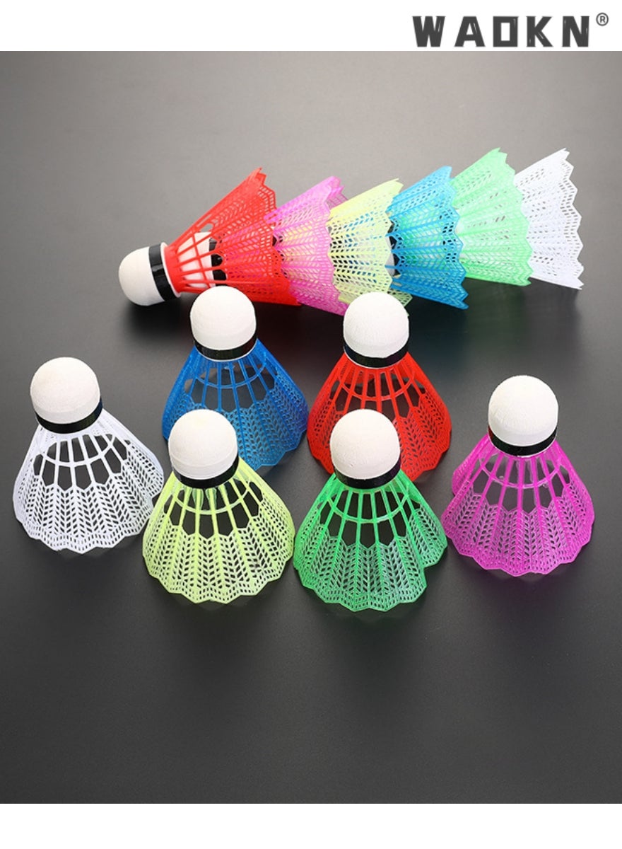 12 Pcs Plastic Badminton Shuttlecocks with Great Stability and Durability Badminton Birdie Balls Indoor Outdoor Sport Training Badminton Ball,Sports Stuff Sports Goods Sports Supplies（Multicolour）