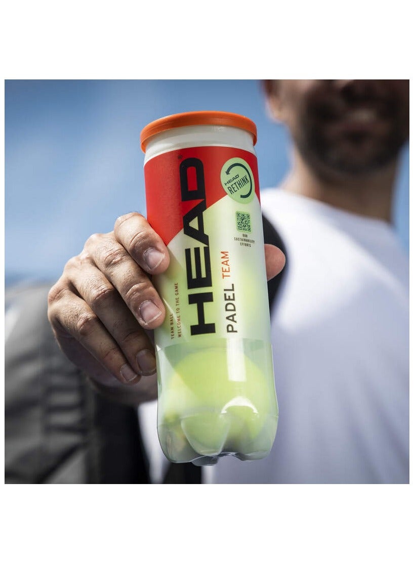 Padel Team Padel Balls | For Beginners And Occasional Players | Can Of 3 Balls