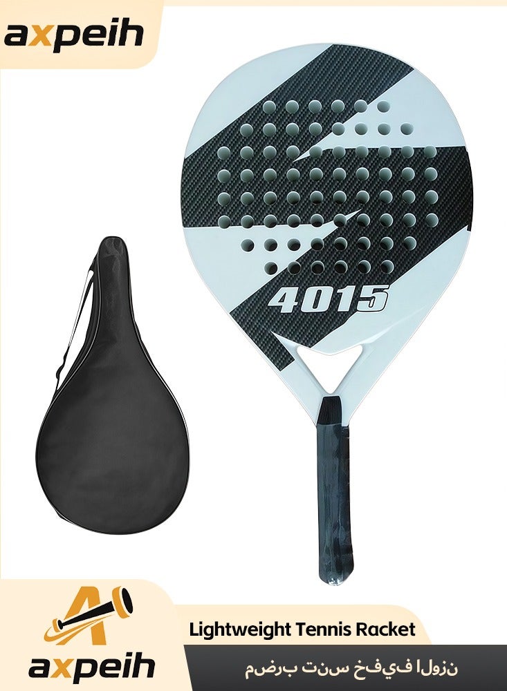 Lightweight Padel Tennis Racket Pop Tennis Paddle Racquets Pro Fiberglass Carbon Fiber Paddle Racket with Cover Bag