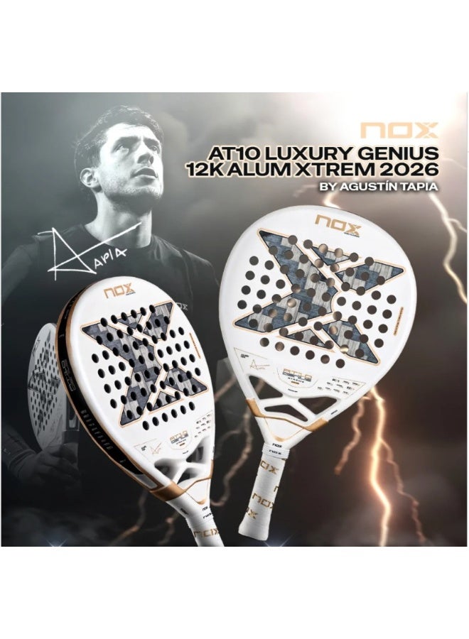 AT10 Luxury Genius 12K Alum XTREM 2026 Padel Racket – Agustín Tapia Edition | Power & Precision Control