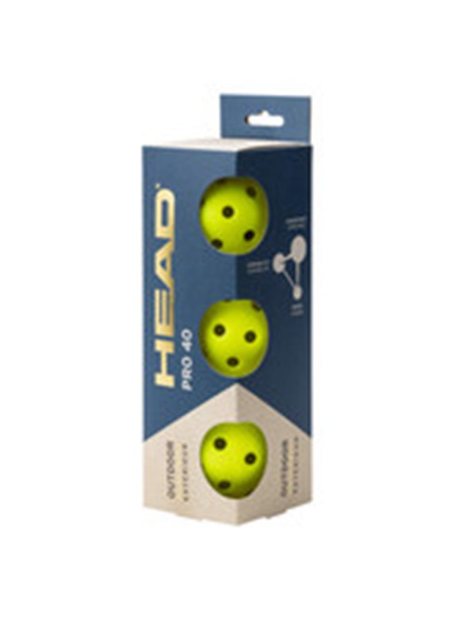 Pro 40 Pickleball Balls - Pack of 3 Outdoor Balls - Premium pickleball_balls designed for performance, durability, and comfort