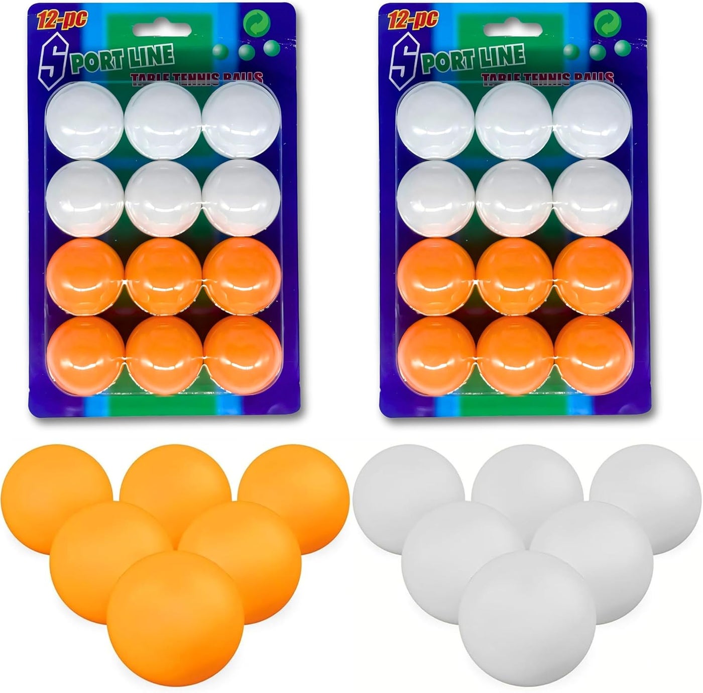 24pcs Ping Pong Balls - Durable ABS Table Tennis Balls for Indoor/Outdoor Use