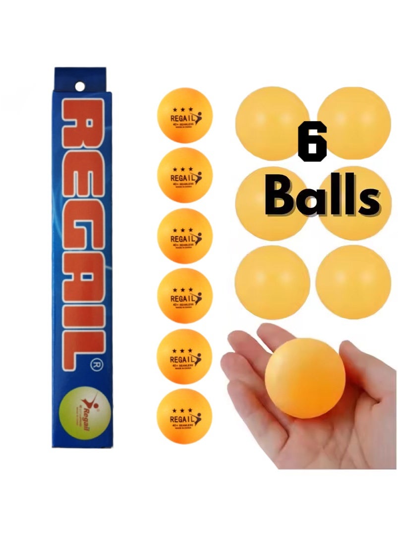 Professional ABS Table Tennis Balls 6-Pack | Tournament-Grade Bounce & Wind-Resistant Design | Indoor/Outdoor Dual Use | Portable Divided Container | For Solo Practice or Travel Backups