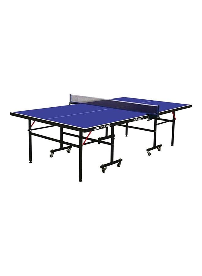 Single Folding Movable Tennis Table - Blue