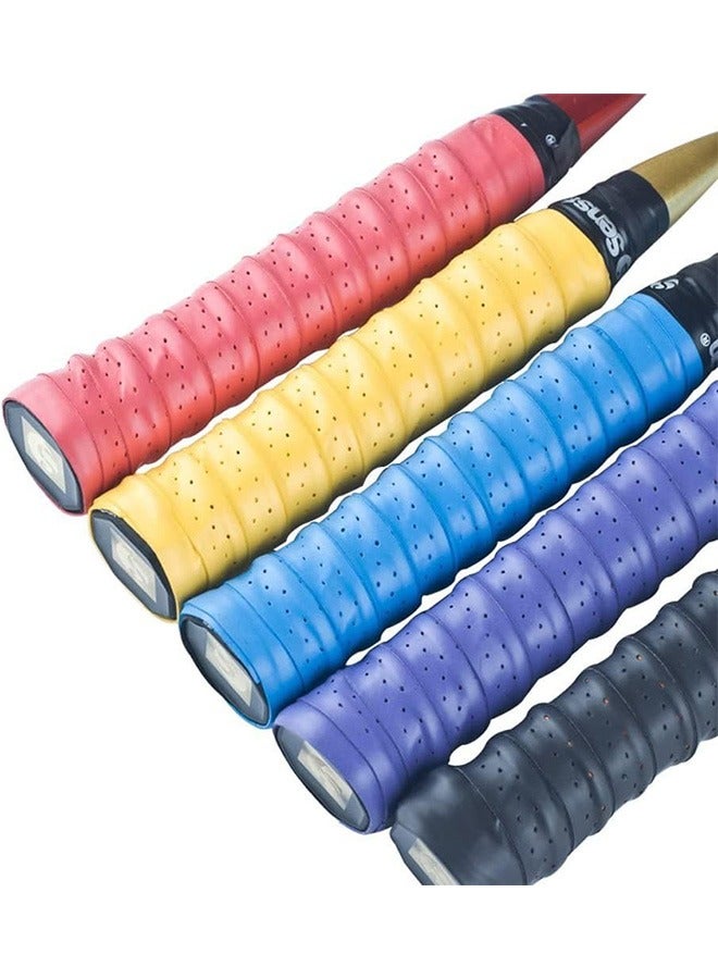 5Pcs Racket Grips, Anti Slip Perforated Super Absorbent Tennis Overgrip, Badminton Overgrip, Pickleball Overgrip