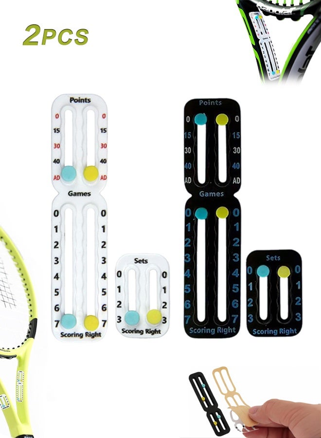 Portable Tennis Racket and Padel Scorekeeper, Easily Mounted Small Score Board to Keep Score of Points, Games, and Sets, ITF Conforming, Lightweight Mini Score Keeper, 1.9g