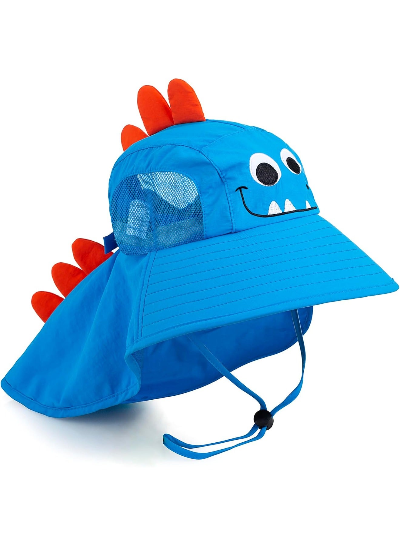 Kids Sun Hat UPF 50+ Boy Girl Protection Hat Wide Brim Beach Hats with Mesh and Adjustable Chin Strap