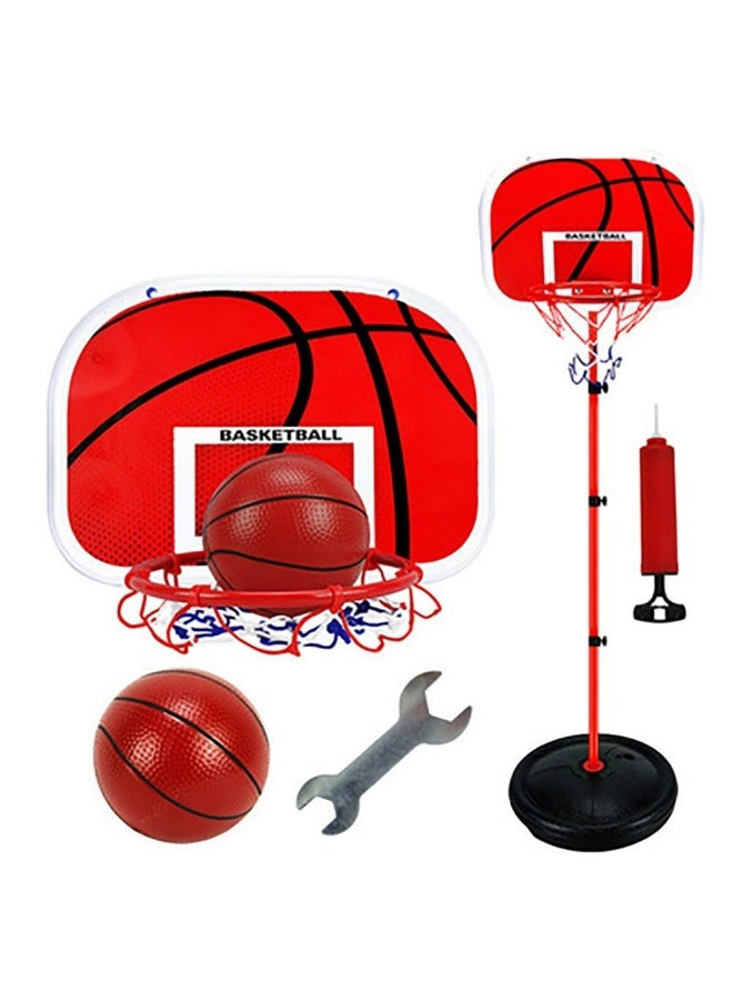 150cm Portable Basketball Hoop Set for Kids – Adjustable Indoor/Outdoor Basketball Stand with Cast Iron Frame, ABS Base, Includes Basketball & Pump